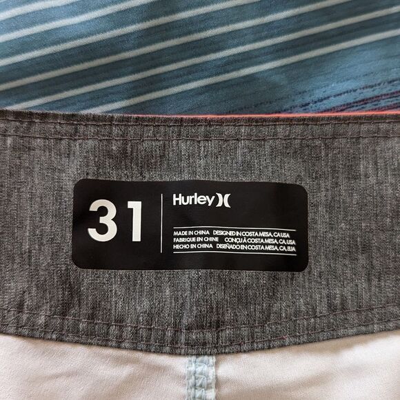 Hurley Men's Phantom Gaviota 18" Boardshorts Sz 31 in Noise Aqua - Picture 9 of 15
